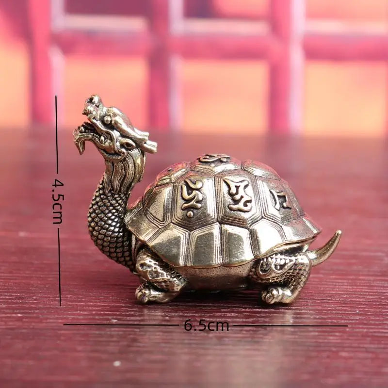 Man Statues Home Office Collectible Decor Creative Dragon Turtle Qme