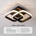 Modern LED Aisle Ceiling Light Chandelier For Corridor Stairs Foyer Balcony Bedroom Bathroom Indoor Lighting Fixtures Luster Qme Black-square LED 3 Color