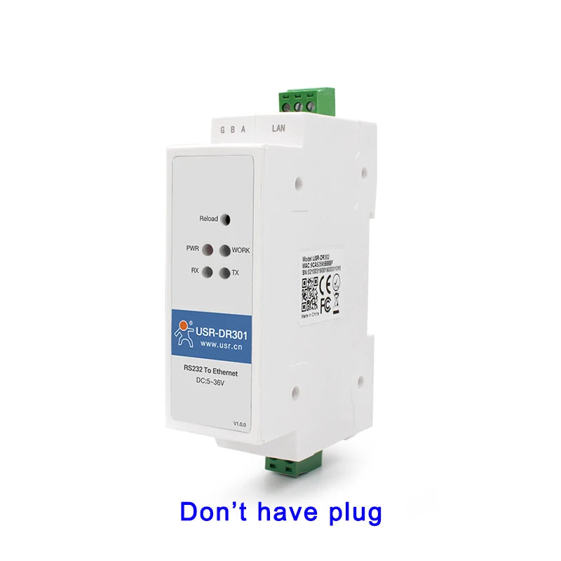 Serial Port RS232 To Ethernet Converter Server IOT Device USR-DR301 Support Modbus Qme 301