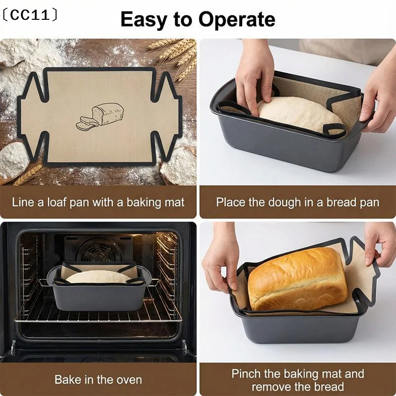 Reusable Silicone Bread Loaf Pan Liner Baking Mat Non-stick Dough Qme