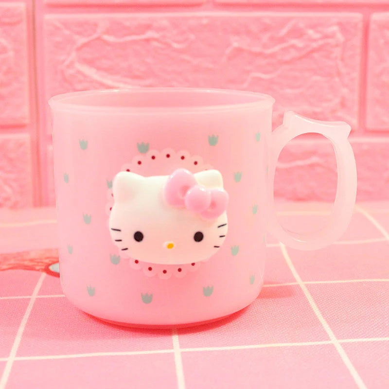 Hello Kitty Cartoon-themed Couple's Toothbrush Cup Mouthwash Bathroom Qme