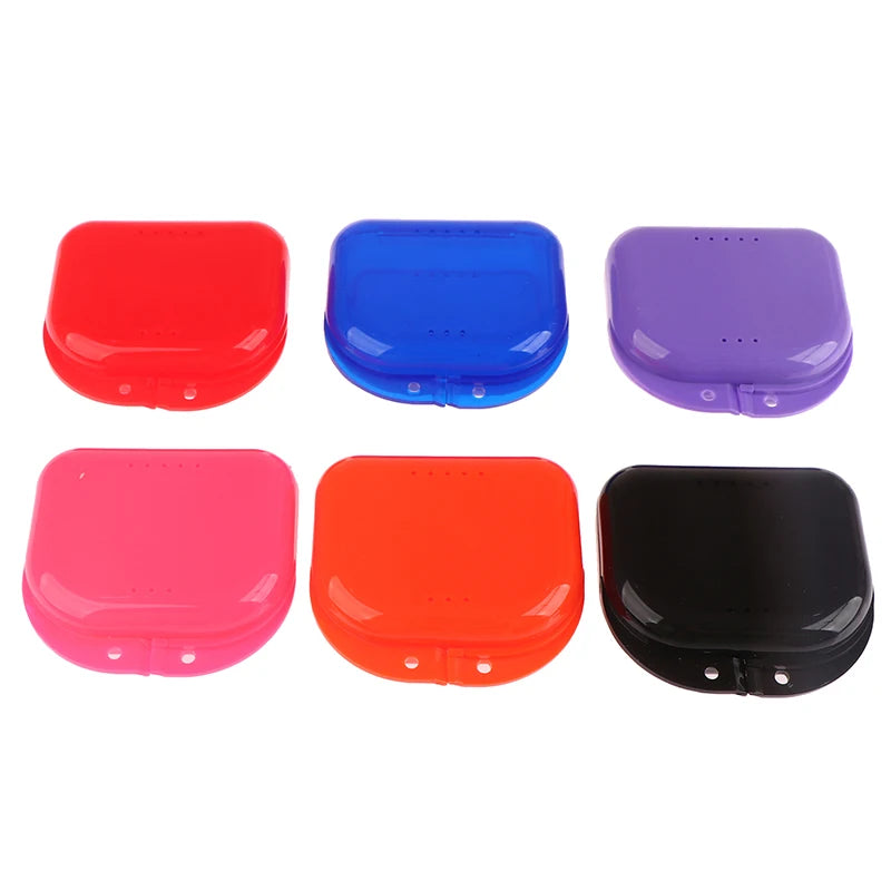 Denture Storage Box Dental Retainer Orthodontic Mouth Guard Container Qme