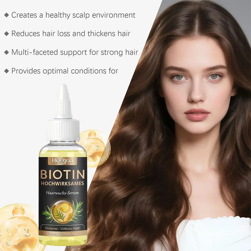 30 Biotin Hair Serum Rosemary Ginger Growth Oil Men Women Help Grow Qme