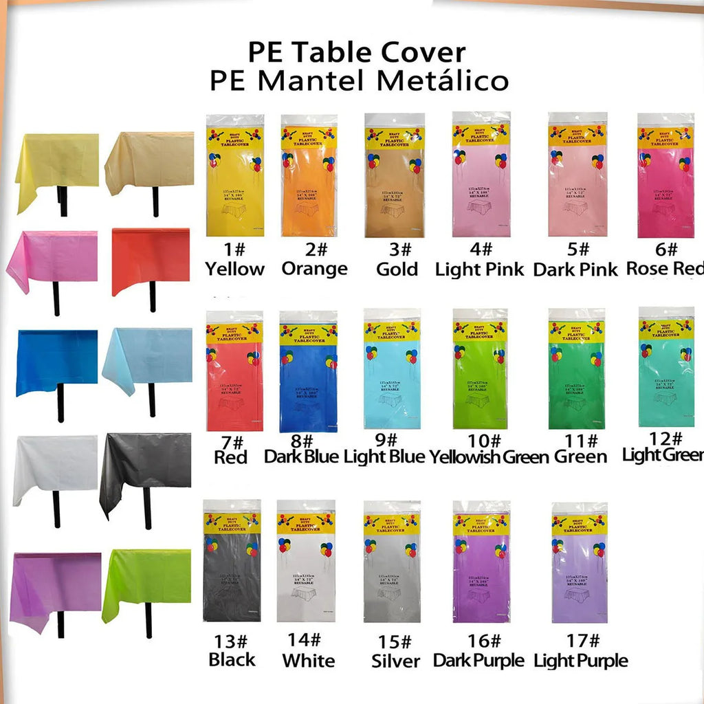 1/2/4PCS Disposable Tablecloths Waterproof Stain-resistant Tablecloth, Party Decoration, Camping, Disposable Kitchen Tablecloth Qme