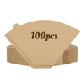 4 Cone Coffee Filters 8-12 Cup Disposable Paper Pour Over Drip Maker Qme 100pcs