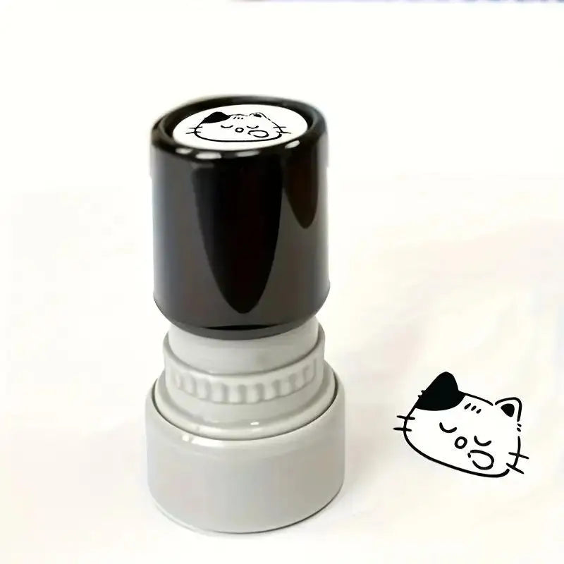 Cute Cartoon Black Kitten Stamp Lovely Shape Journal Stamps DIY Scrapbooking Decoration Collage Signets For Your Choice Qme A1