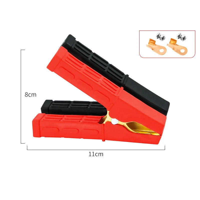 1 Pair Plastic Handle Test Alligator Clip Electric Project 100-300A Qme 200A