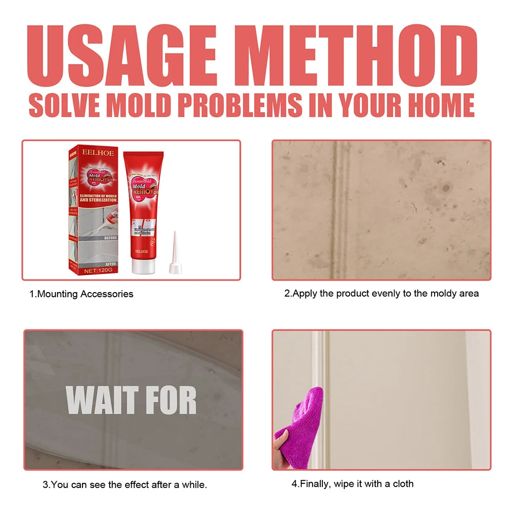 120g Mold Remover Gel Mildew Household Chemical Stain Miracle Deep Down Wall Mold Tile Stain Removal Qme