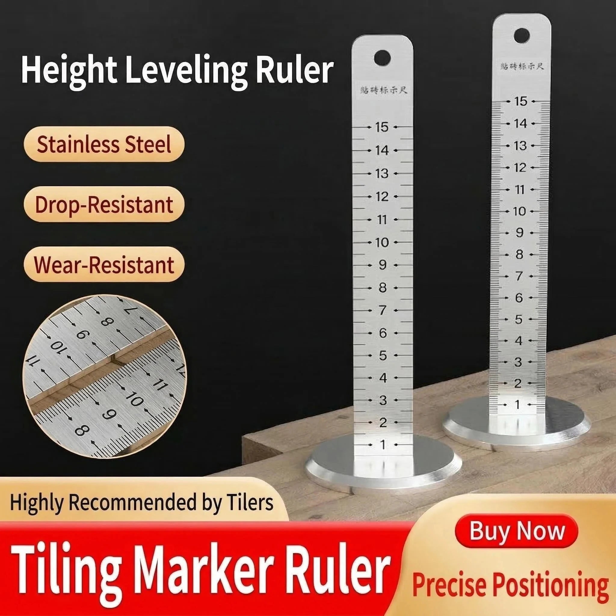 Equal Height Ruler Leveling Artifact Ceiling Special Tile Tool Qme