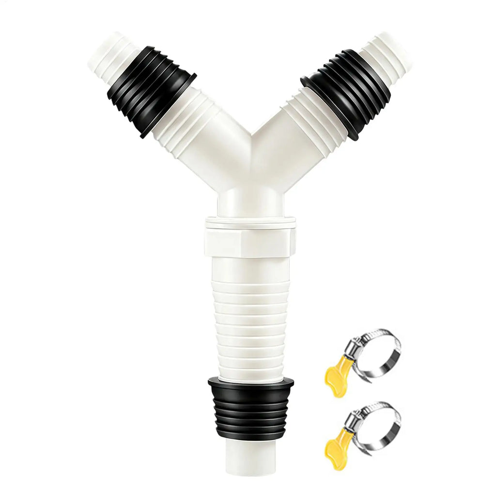 Washing Machine Drain Hose Tee Leak-proof Tight Fit Converter Fitting Qme