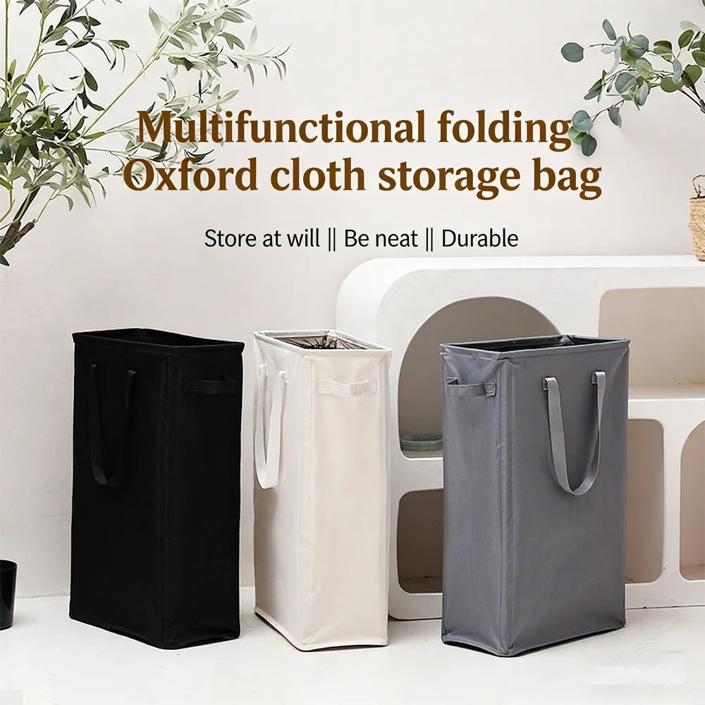 Extra Large Foldable Oxford Fabric Storage Basket, Collapsible Laundry Hamper with Handles, Multi-Purpose Home Organizer Bin Qme