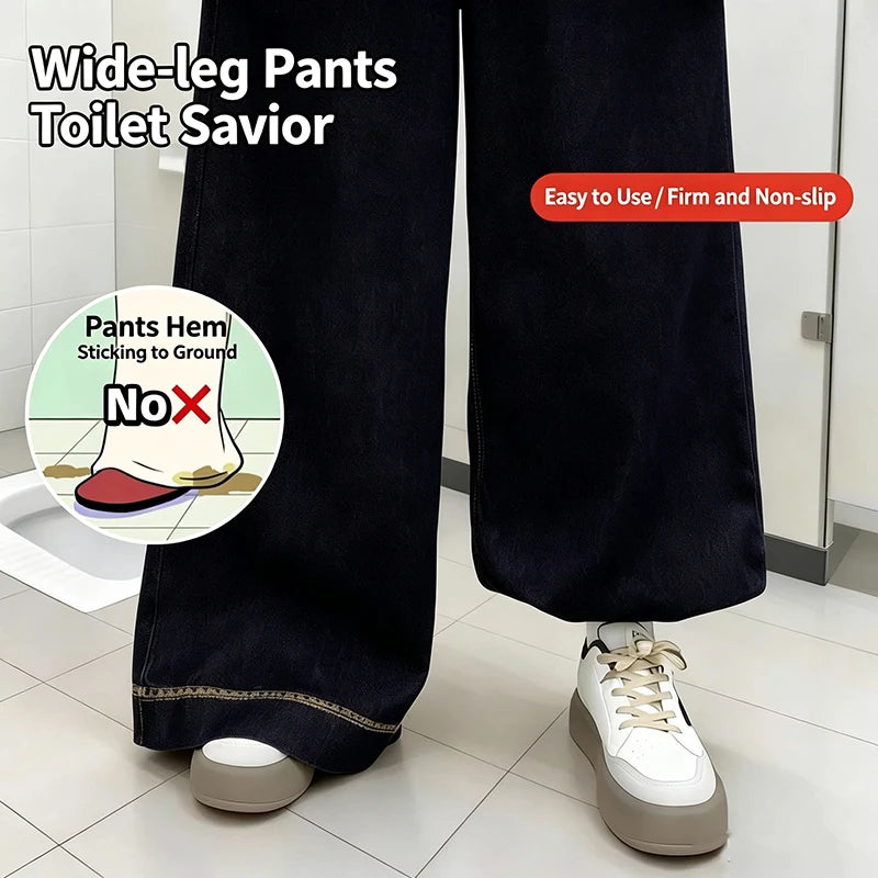 2/4Pcs Invisible Leg Shortening Straps,Adjustable No-Sew Hidden Non-slip Pants Edge Bands, Anti-drag Pants Hem Fixing Device Qme