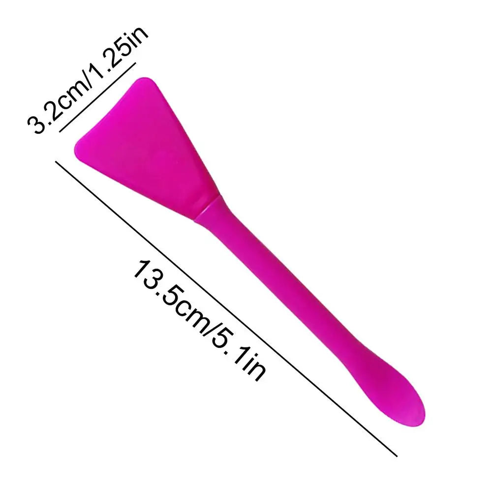 Silicone Mask Brush Double Head Skincare Spatula Face Reusable Clay Qme Hot Pink China Mainland