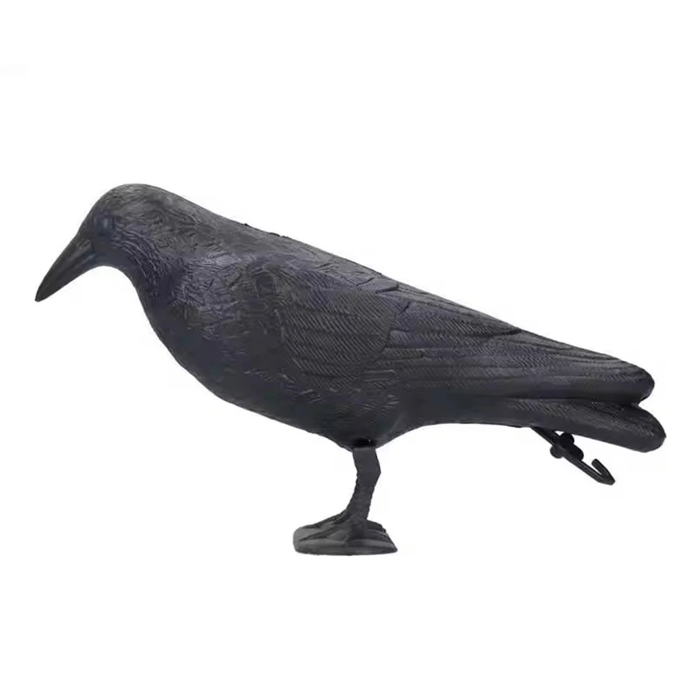 1PC Crow Decoration Simulation Plastic Crow Decoration With Footposts Courtyard Garden Qme