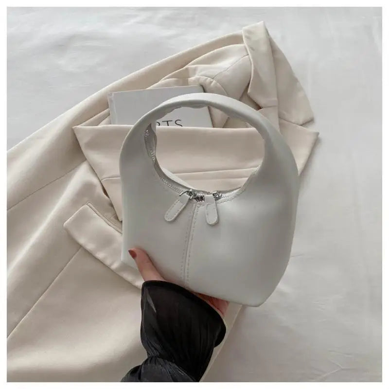 Mini PU Leather Hobo Top Handle Bag With Zipper Closure Multiple Color Choices For Daily Use Shopping Weekend Trips Qme A5