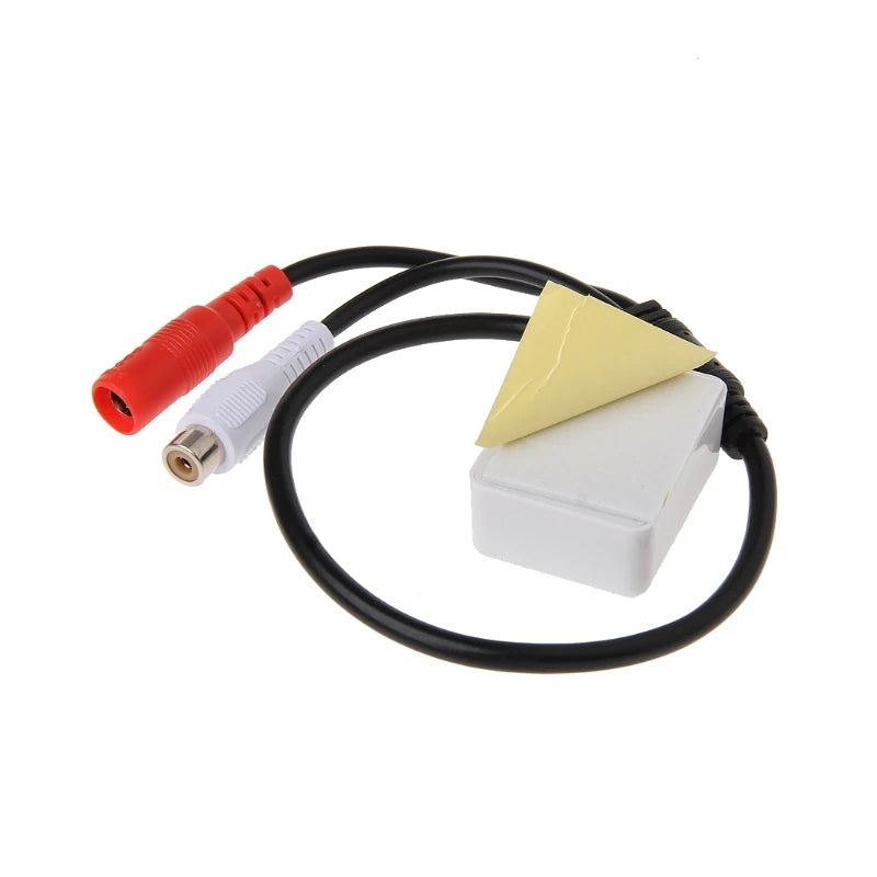 2PCS Microphone Audio Pickup Sound Monitoring Device For CCTV Camera Security System Qme