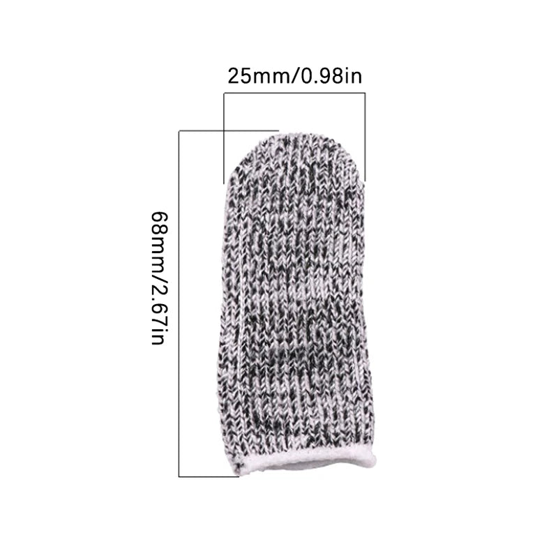 100 Pcs Finger Cots Thumb Protector Anti-Cut Fingertips Finger Sleeve Flexible Resistant Protection Finger Cots DIY Work Qme onesize