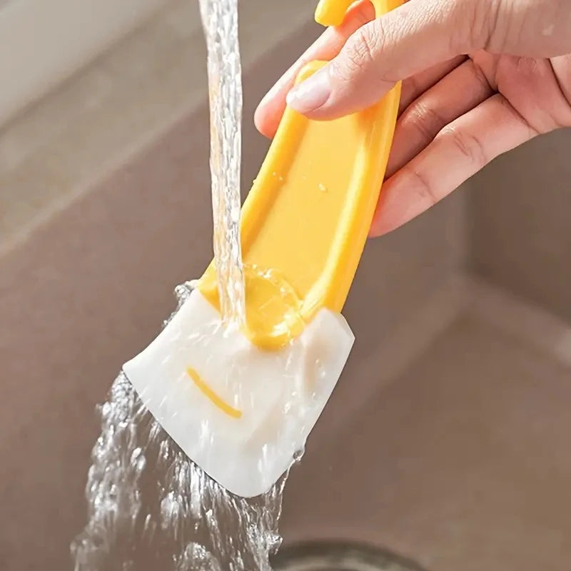 Silicone Pan Scraper -Effective Cleaning Tool For Pans Fry Pans Dishes And Pots Essential Kitchen Cleaning Supply Scraper Qme