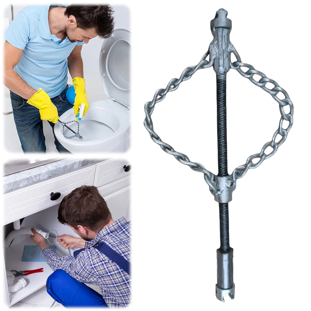 Pipe Maintenance Tool Multi-Purpose Spring Drilling Tool Stainless Steel Spring Oil Plugging Pipe Dredger for Kitchen Bathroom Qme