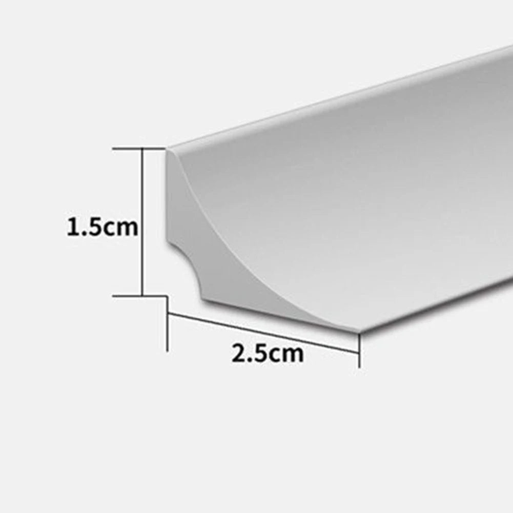 Silicone Water Waterstop Strip Barrier Bathroom Kitchen Floor Qme