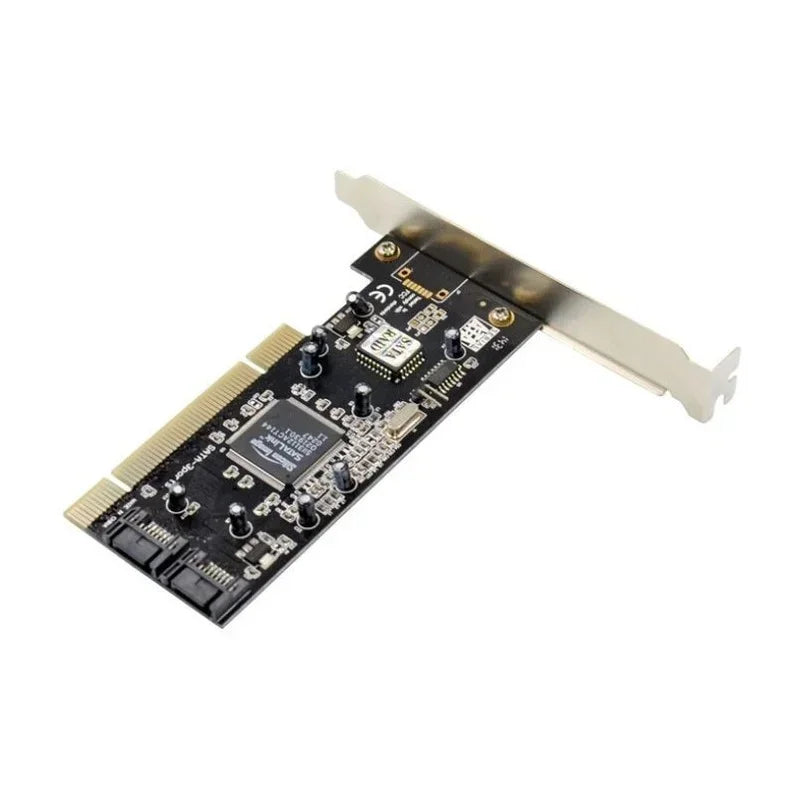 PCI To SATA Raid Card Chip, 4 Channels SATA Disk Host Controller Adapter Expansion Converter 1500mb Qme