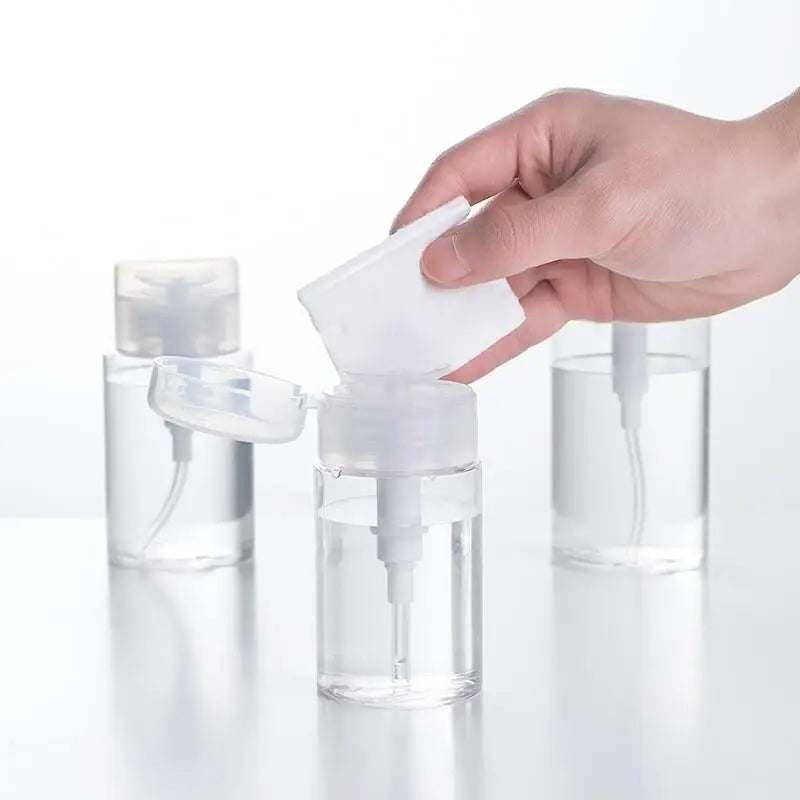 120- Nail Refillable Bottles Empty Press Pump Dispenser Art Polish Qme