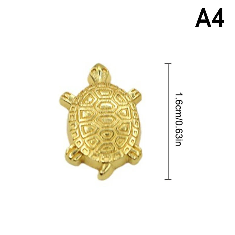 Fengshui Lucky Turtle Wallet Charm Money-biting Turtle Ornaments Decor With "Daily Wealth" For Longevity Financial Protection Qme A4