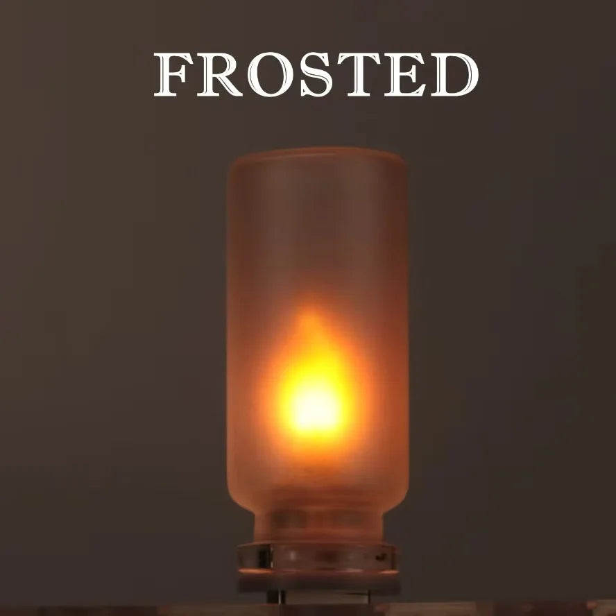 USB Flame Lamp LED Simulated Fire Atmosphere Light 5V Car Interior Qme Frosted