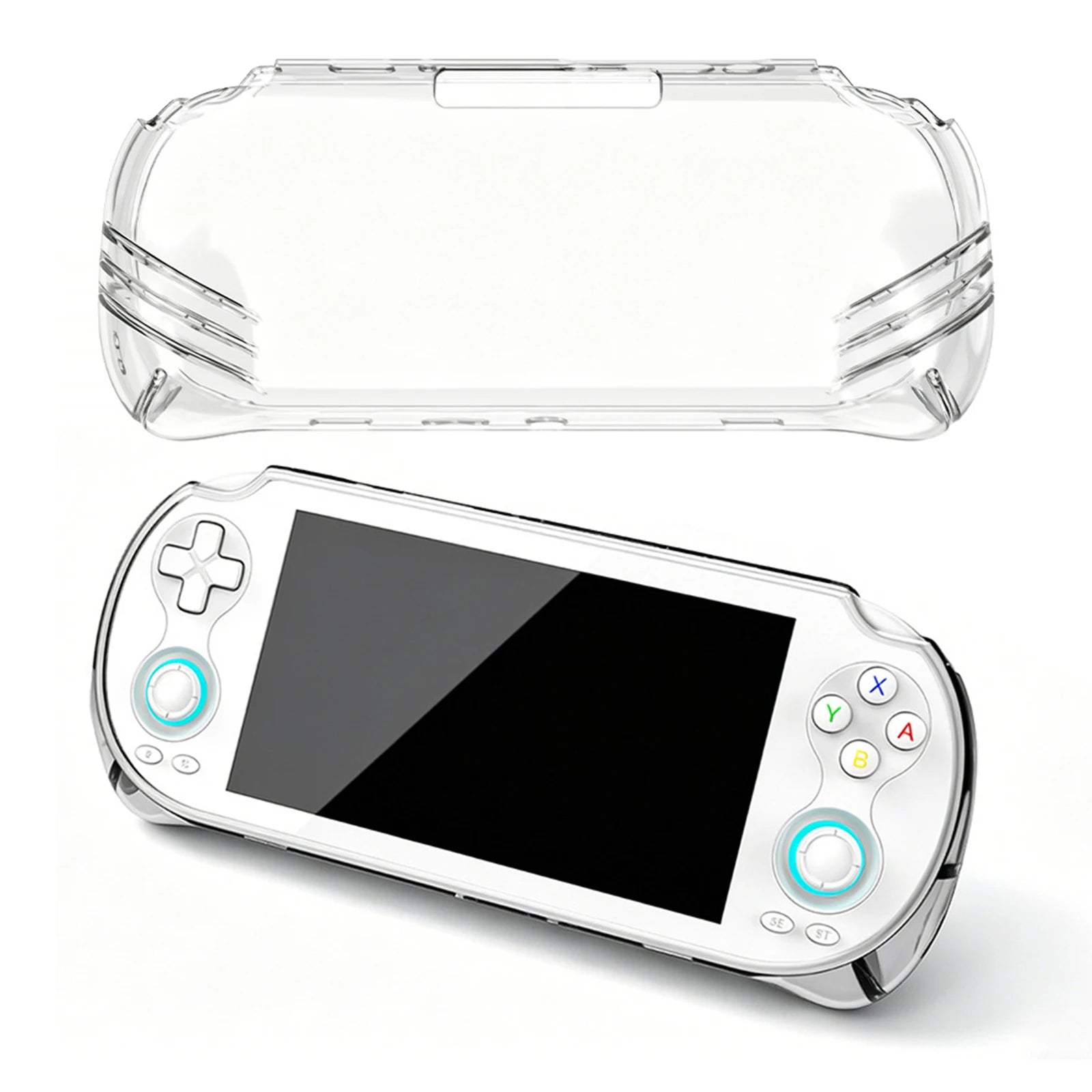 For RG VITA Transparent TPU Protective Case Anti-Scratch Clear Game Console Case Non-Slip Soft Handheld Console Shell Qme