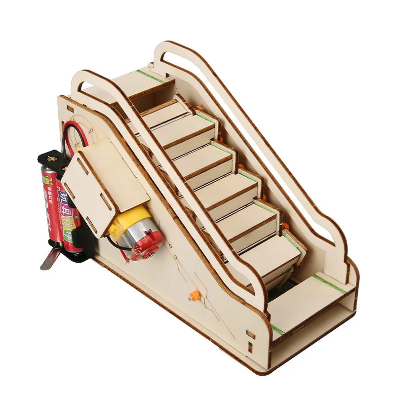 School Physics Equipment DIY 3D Wood Escalator Science Experiment Qme