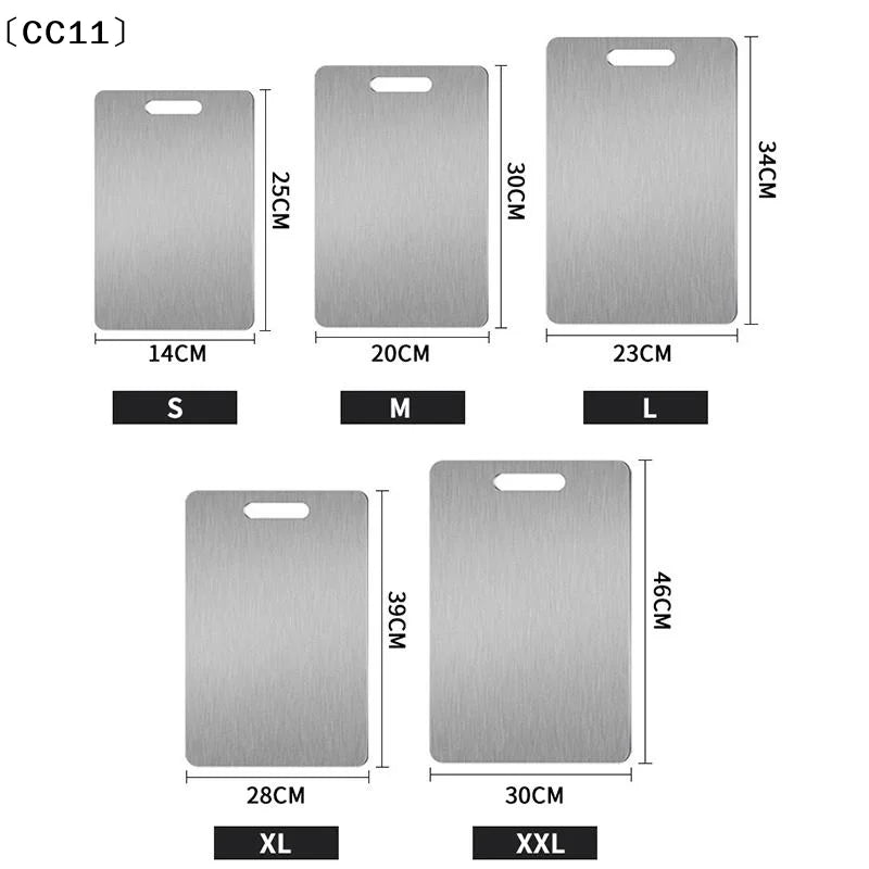 Stainless Steel Double Sided Cutting Boards Perfect Everyday Cooking Qme