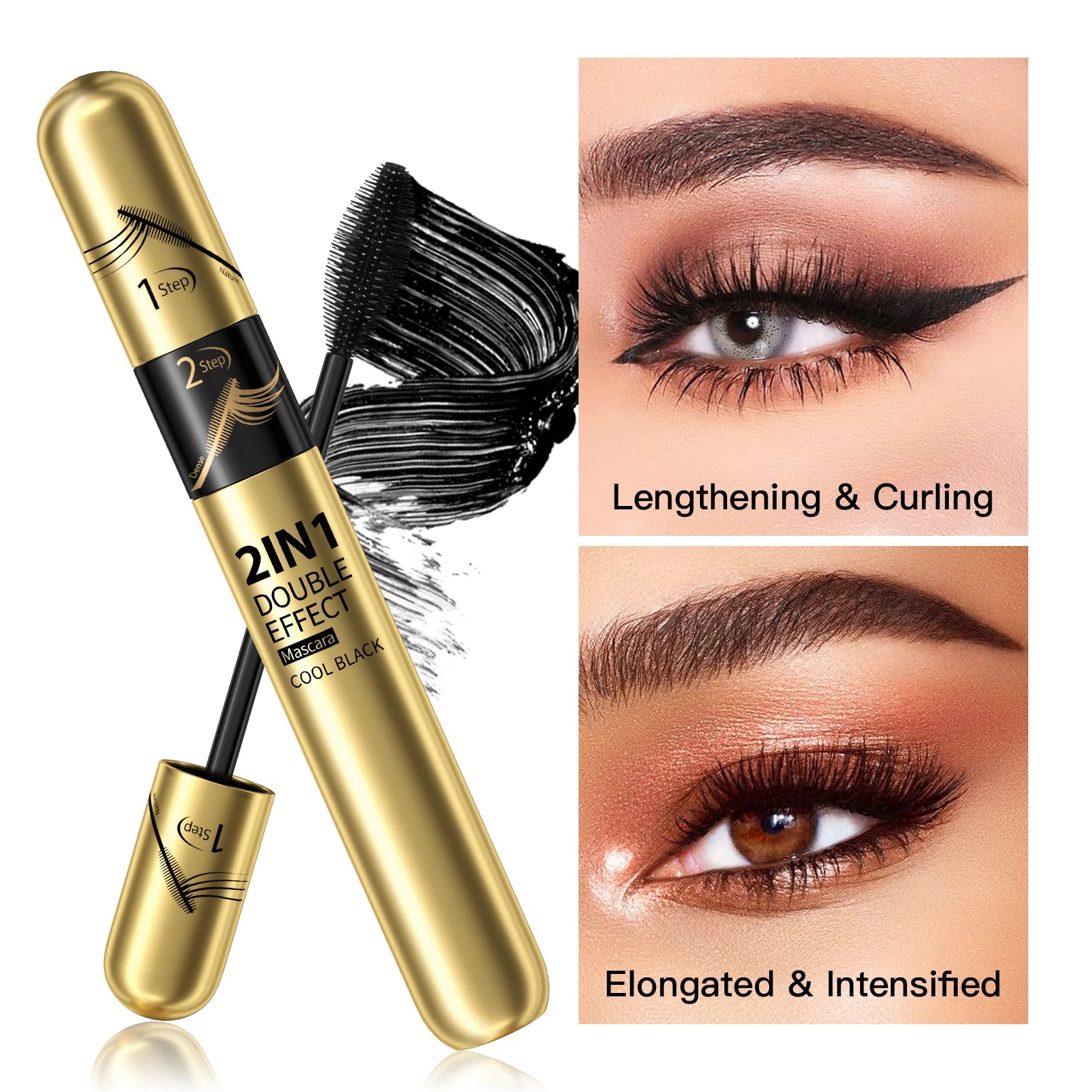 4D Silk Fiber Lash Mascara Waterproof Rimel 3d Mascara For Eyelash Extension Black Thick Lengthening Eye Lashes Korean Cosmetics Qme