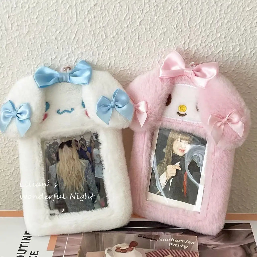 Japanese Sanrio Plush Card Holder Cute Cartoon Campus Case Students Qme