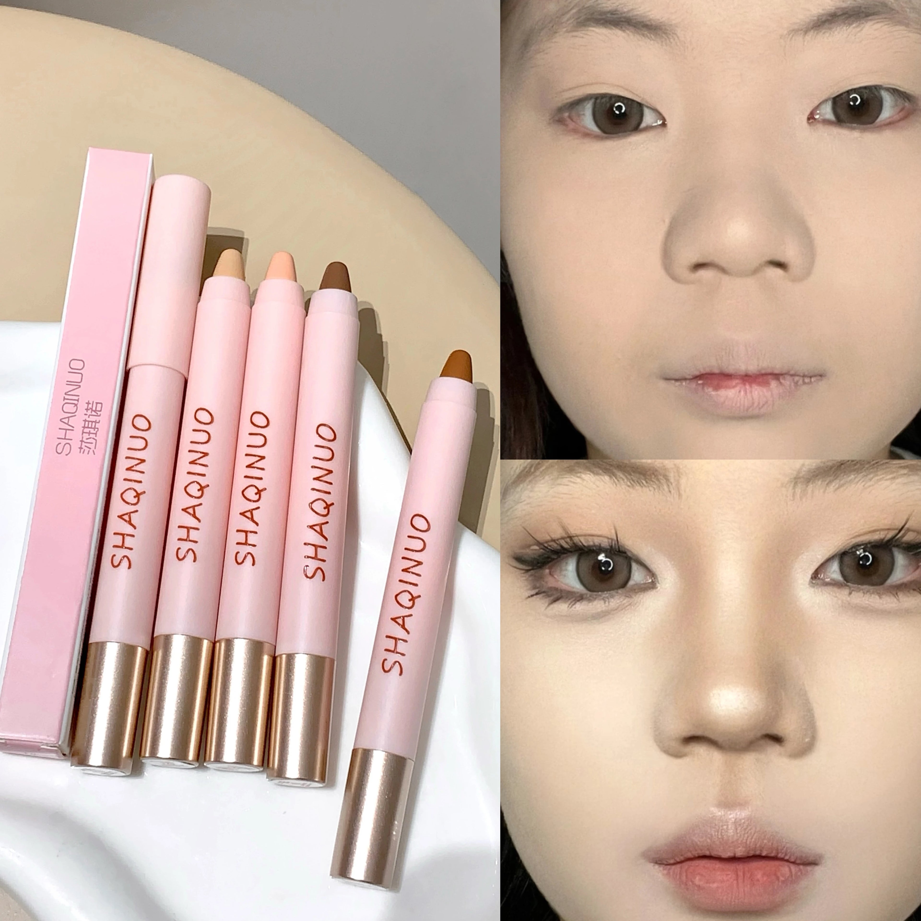 SHAQINUO Fine Three-dimensional Contour Pen Brighten Tear Hole Nose Qme
