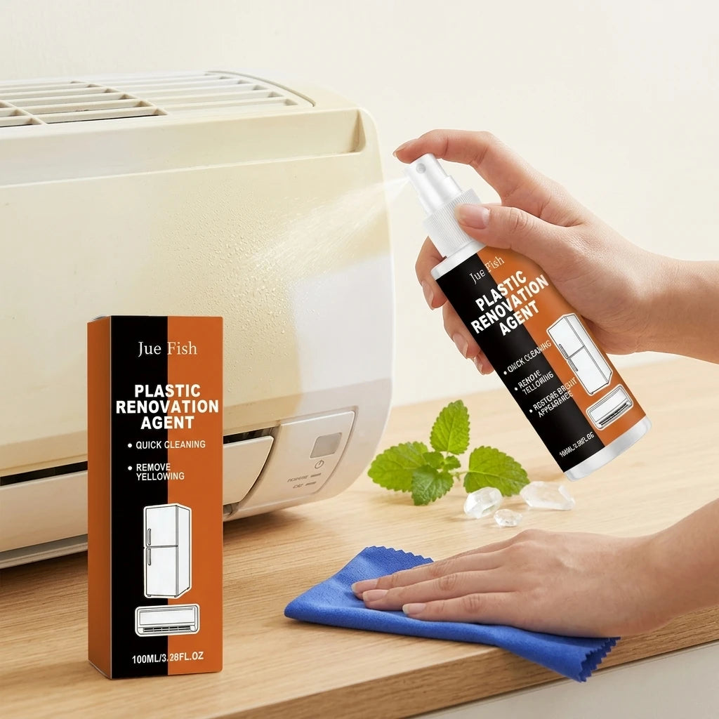 Plastic Renovation Agent Remove Oxidation Stains Dust Grime Restore Gloss Brigh Prevent Re-Yellowing Plastic Yellowing Remover Qme