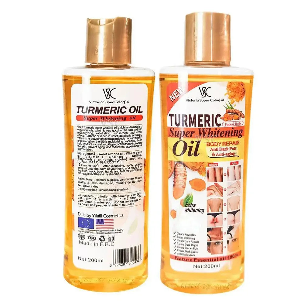 Turmeric Essential Oil Facial Body Massage oil Moisturizing Diffuser Aromatherapy Brightening Smoothing Body Face Skin Care 200m Qme