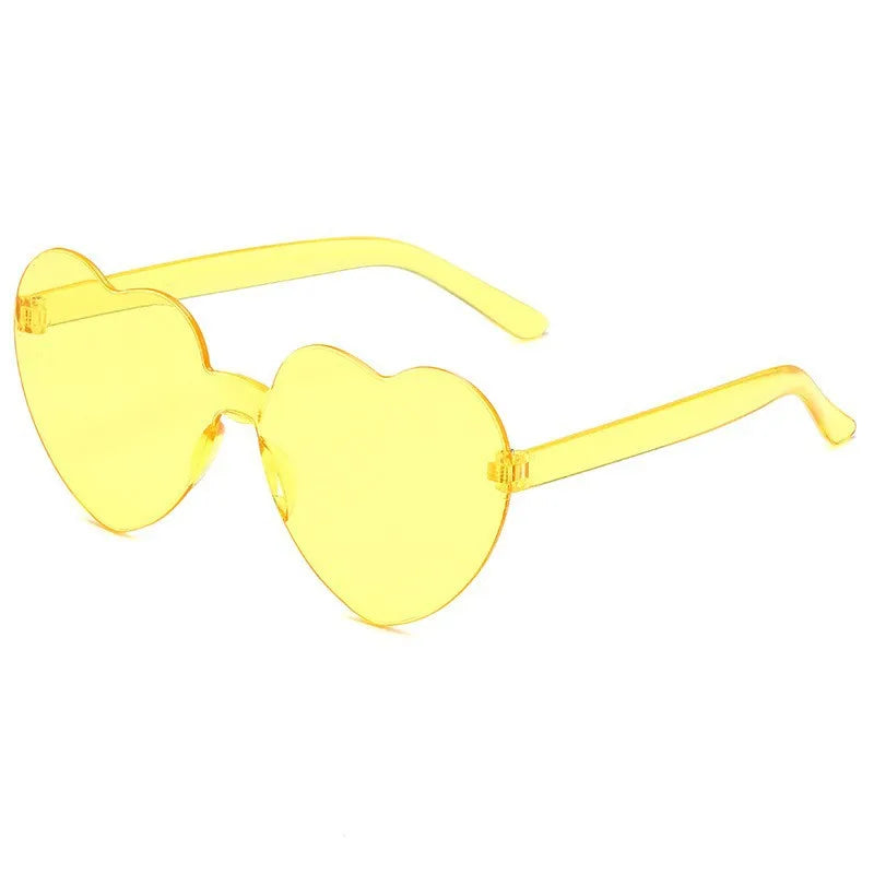 Heart Sunglasses Retail /Wholesale 5-15PCS Wedding Bachelorette Bridesmaid Beach Party Multi-Color Photo Props Gifts Qme SunglassesLYellow 10PCS