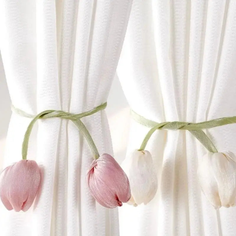 Elegant Adjustable Tulip Curtain Straps Creative Fashion Curtain Tieback Rope Beautifully Designed Homestay Curtain Accessories Qme