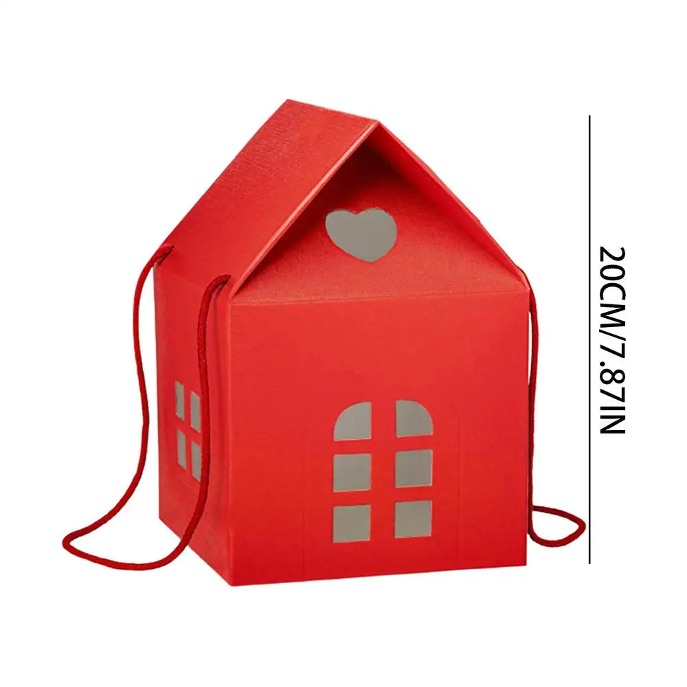 Candy Boxes Christmas House Shape Paper Supports Container Holiday Qme D China Mainland 20cm