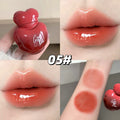 Gege Bear Heart Shape Water Light Lip Llaze Mirror Lipstick Gloss Qme GX1373-5