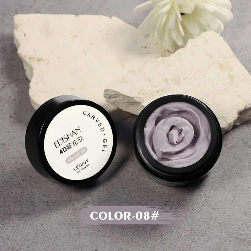 Nail Carving Glue Three-dimensional Shaping Relief Glue Phototherapy Nail Polish Glue Uv Modeling Clay Nail Art Tools Qme 08