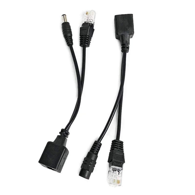 12 - 48v Power Supply Module, 1 pair For IP Camea, RJ45 Injector, POE Splitter, Passive Power Over Ethernet Adapter Cable Qme