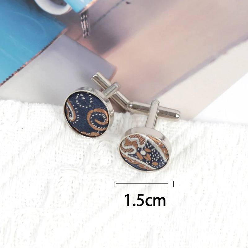 Luxury Tie Set Fashion Jacquard Paisley Necktie Bowtie Male Formal Cravat Cufflinks Gifts for Men Party Wedding Accessories Qme D