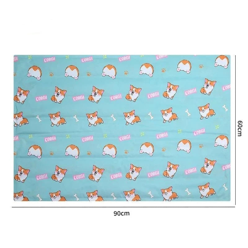 Reusable Pet Cooling Mat Waterproof Gel Pad Dogs Cats Summer Non Qme A16