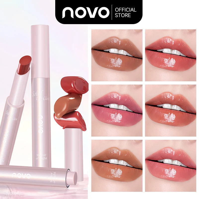 Moisturizing Mirror Lipstick, Nourishing Lip Glaze, Long-Lasting Waterproof Non-Stick Cup, Highpigment Lip Gloss,All Skin Types Qme