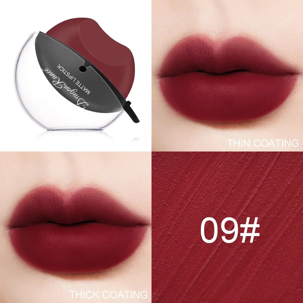 Color Changing Lazy Lipstick Squeeze Into Lips Makeup Lip Gloss Matte Waterproof Long Lasting Non-stick Cup Tint Balm Cosmetic Qme 09 matte