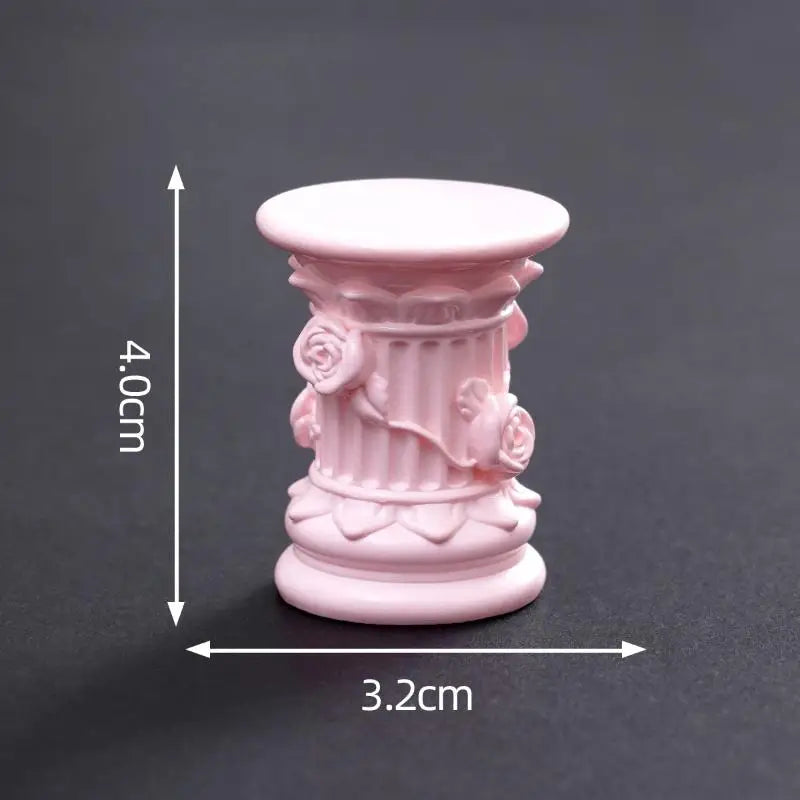 Roman Pillar Greek Column Statue Pedestal Candlestick Stand Figurine Sculpture Indoor Home Dinning Room Garden Scenery Decor Qme A4