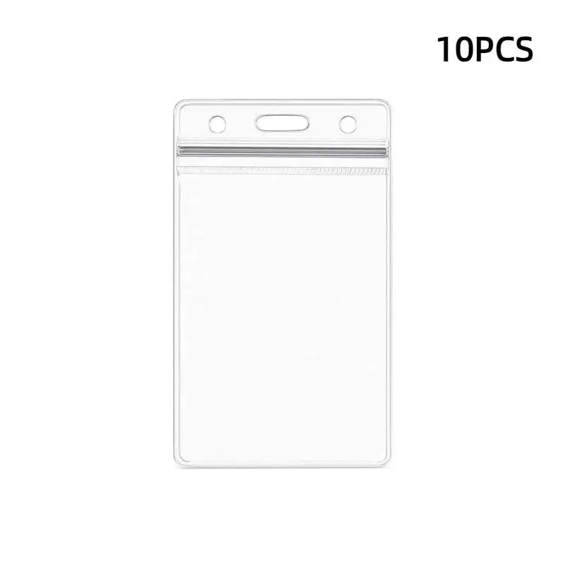 Wear Resistant Clear Plastic ID Badge Holders Waterproof Resealable Qme B