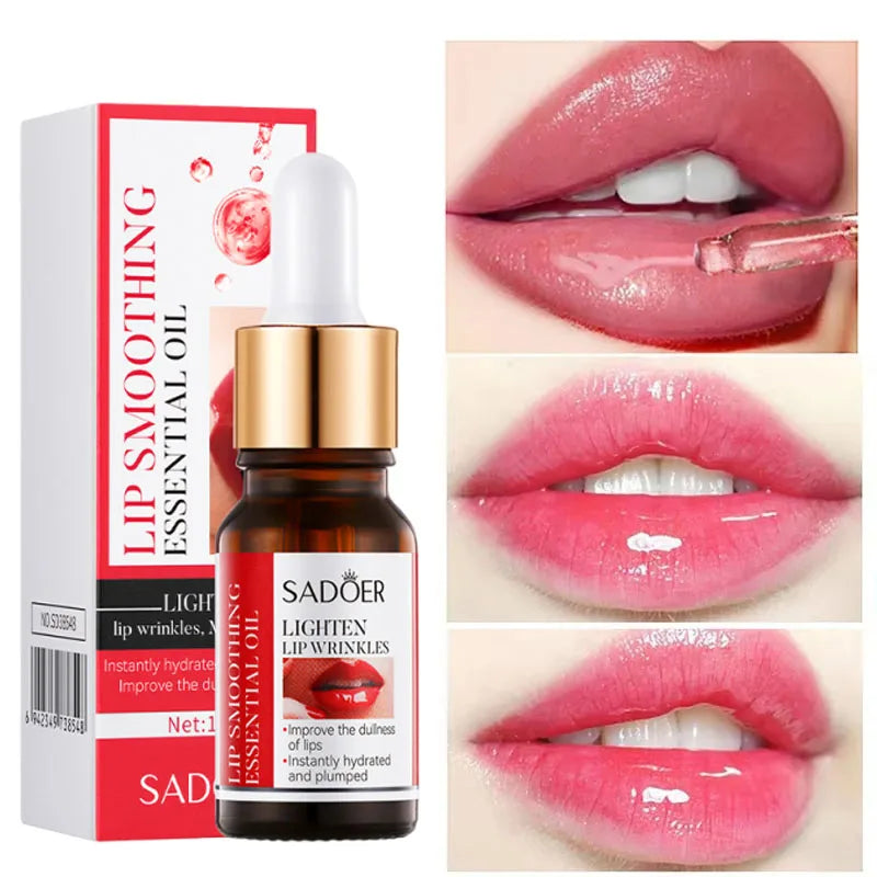 Lip Booster Plumping Serum Oil Hyaluronate Acid Moisturizing Sexy Enhancer Non-Irritating Brighten Fade Lines Plump Products Qme 1pc