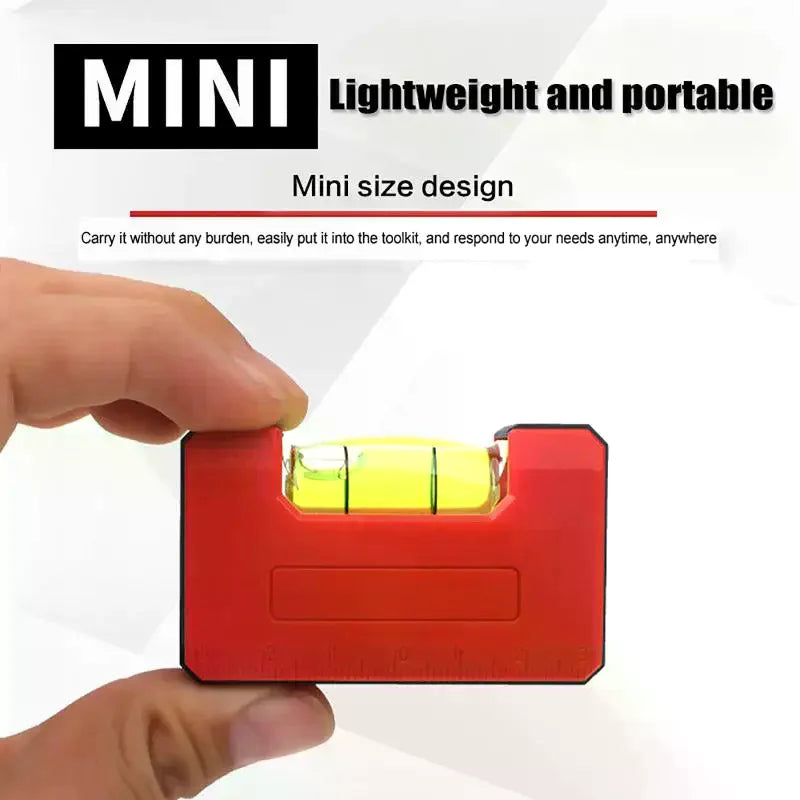 Mini Pocket Level Magnetic Horizontal Leveler Woodworking Portable Qme